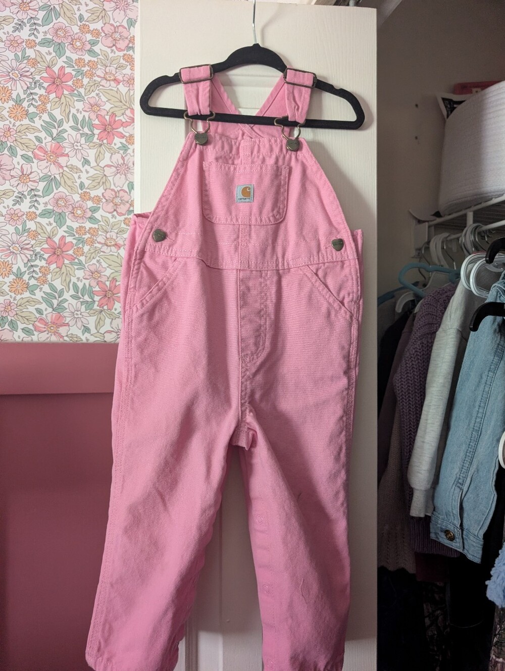 Carhartt Pink Kids' Overalls - Light Pink Workwear Style